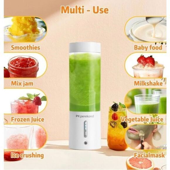 PK PEREKOND - NWT - Portable Juicer/ Blender. USB Rechargeable & Personal Sized - Picture 6 of 13